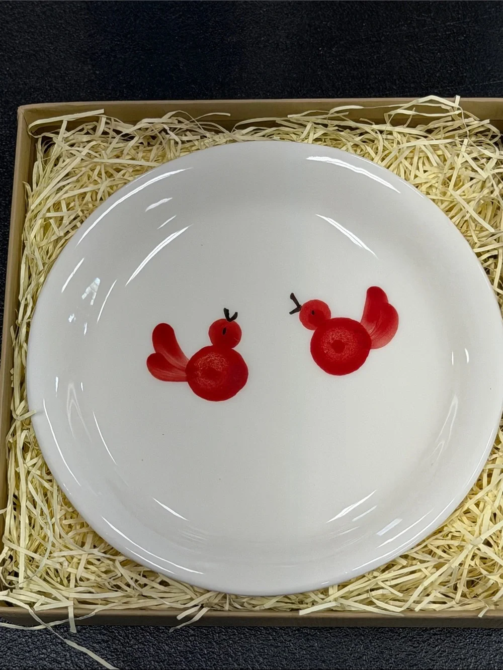 Vietri Red Bird Plate
